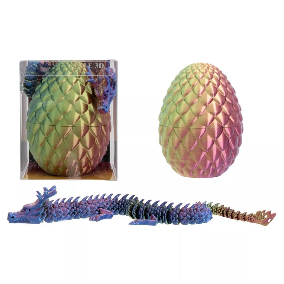 3D kiaušinis su drakonu arba gyvate 10 cm