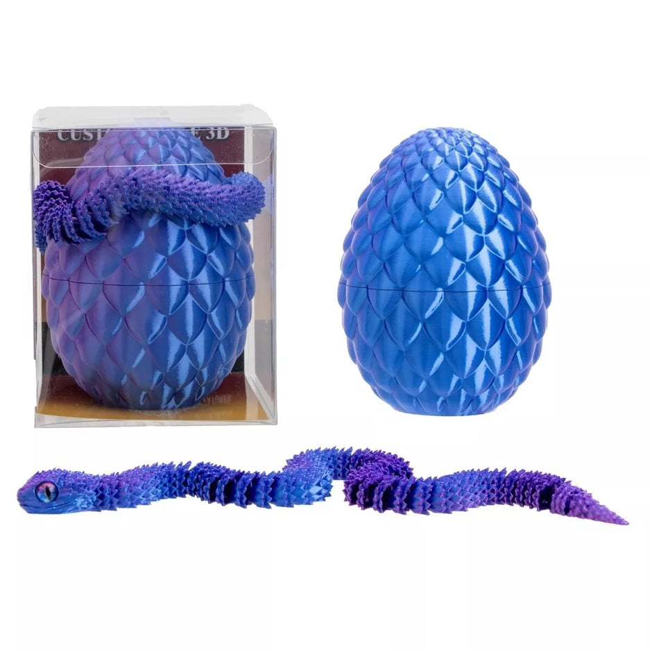 3D kiaušinis su drakonu arba gyvate 10 cm