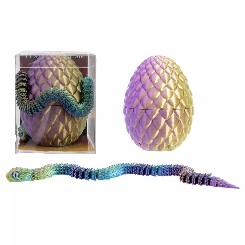 3D kiaušinis su drakonu arba gyvate 10 cm