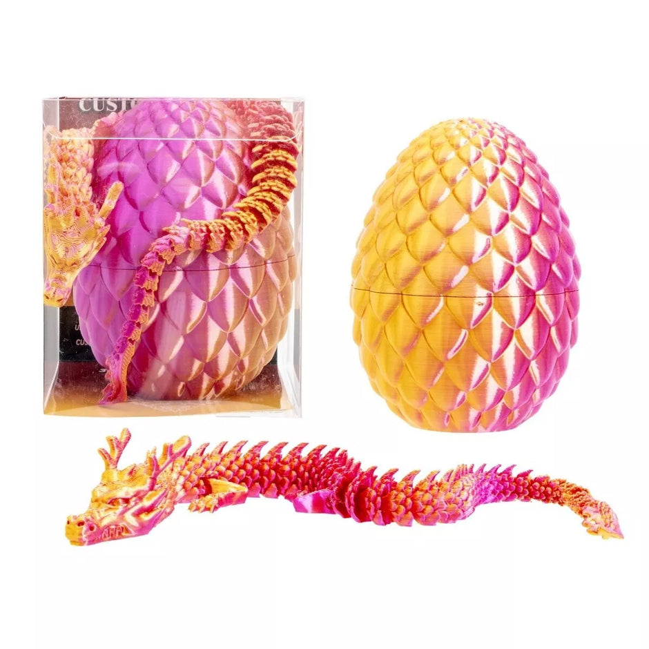 3D kiaušinis su drakonu arba gyvate 10 cm