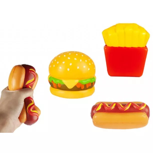 Fast food antistresinis didelis suspaudžiamas žaislas 12 cm