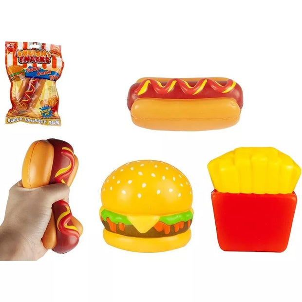 Fast food antistresinis didelis suspaudžiamas žaislas 12 cm