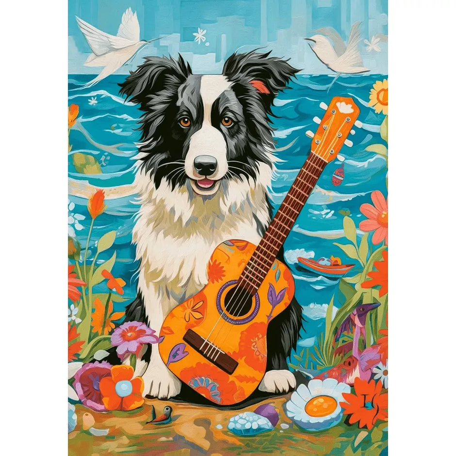 Castorland dėlionė Collie, Guitar and the Sea 500 det