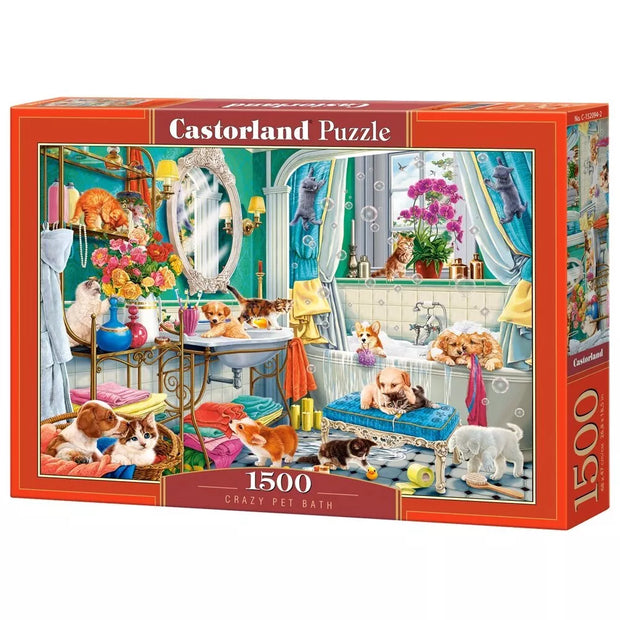 Castorland dėlionė Crazy Pet Bath 1500 det.