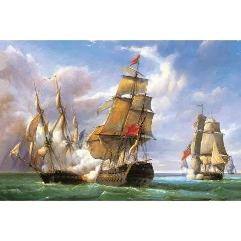 Castorland dėlionė  „Combat between the French And The English Vessel