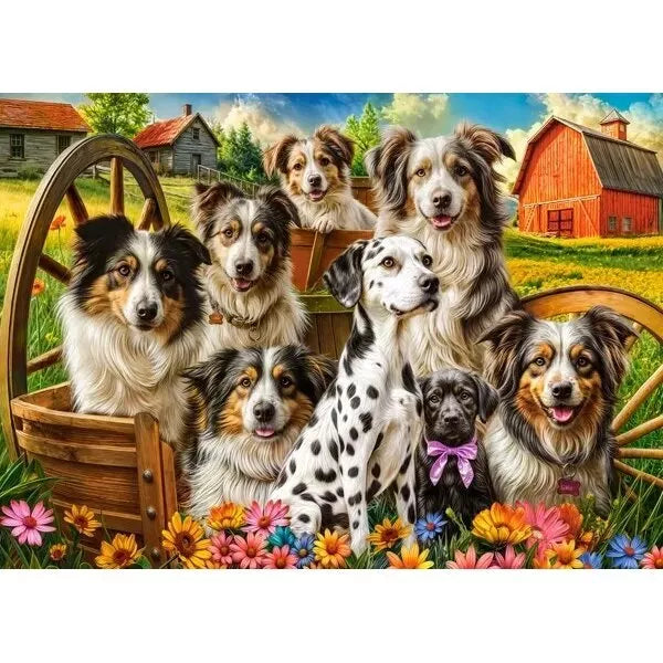 Castorland dėlionė Happy Dogs In The Countryside 260 det.