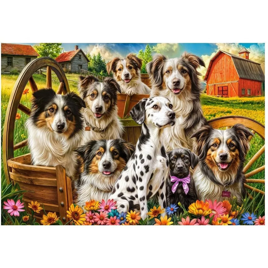 Castorland dėllionė Happy Dogs In The Countryside 1000 det