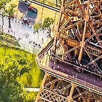 CherryPazzi dėlionė View over Paris Eiffel Towe 1000 det.