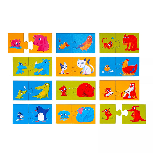 Baby Puzzle dėlionė mažiausiems Mama ir jos mažylis 24 detalės