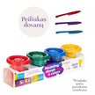 GENIO KIDS Natūralus plastilinas - modelinas, 4 spalvos