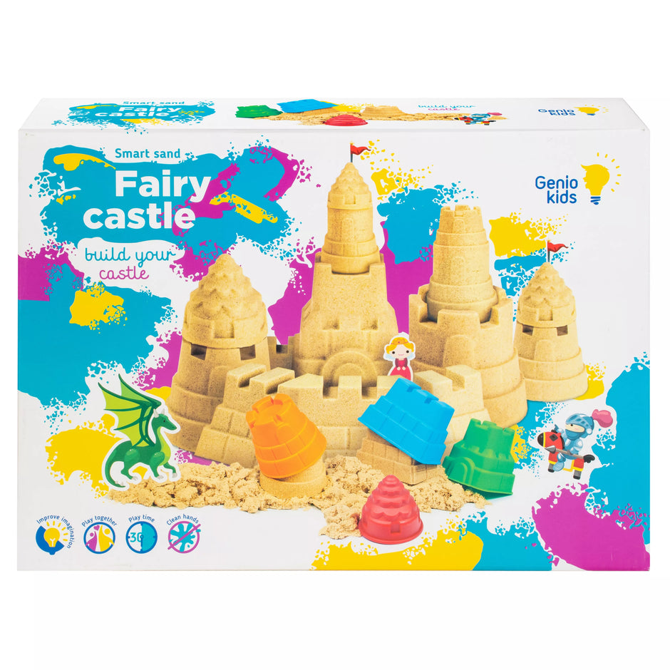 Genio kids rinkinys išmanusis smėlis Pasakų pilis su formelėmis, 1kg