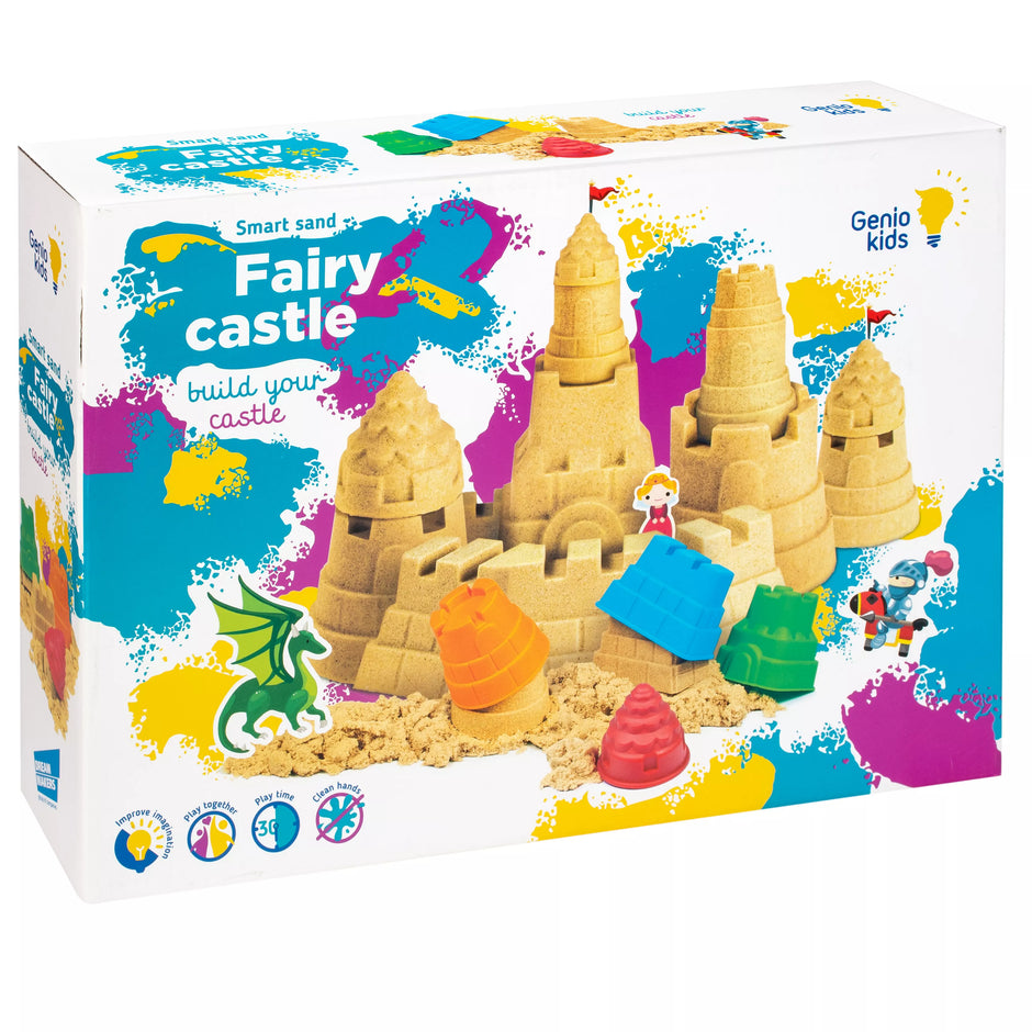 Genio kids rinkinys išmanusis smėlis Pasakų pilis su formelėmis, 1kg