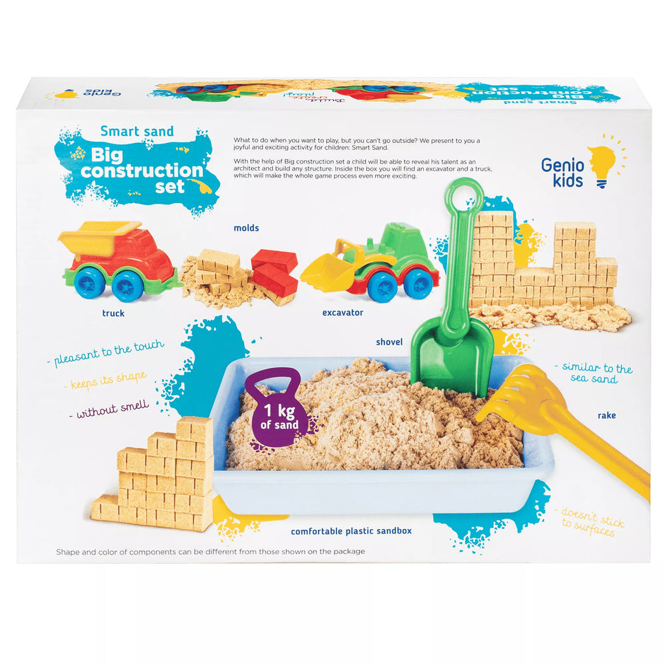 Genio kids rinkinys išmanusis smėlis su smėliadėže Big Construction 1 kg