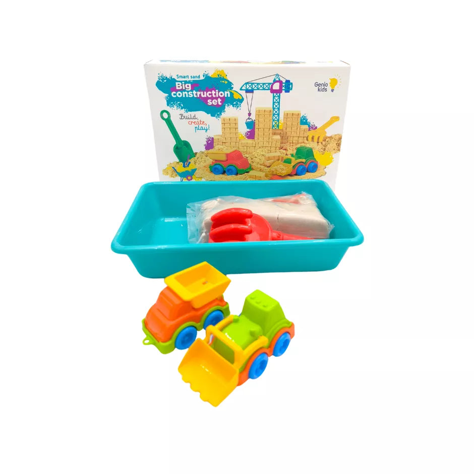 Genio kids rinkinys išmanusis smėlis su smėliadėže Big Construction 1 kg