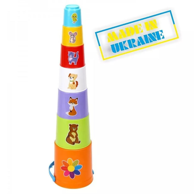 Technok lavinamoji piramidė su kibirėliu