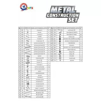 Technok konstruktorius metalinis 290 det.