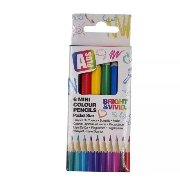 Mini pieštukų rinkinys, 9 cm