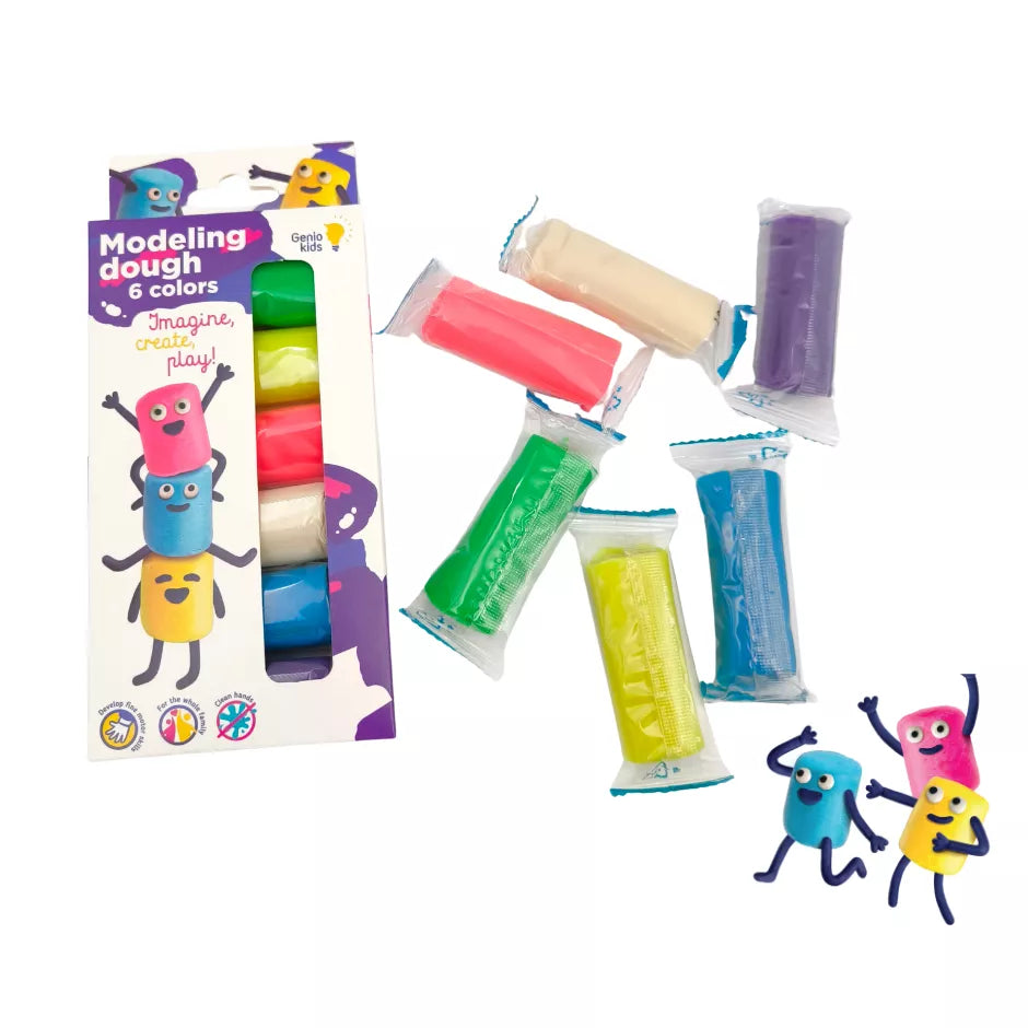 Genio KIds modelino rinkinys 6 spalvos