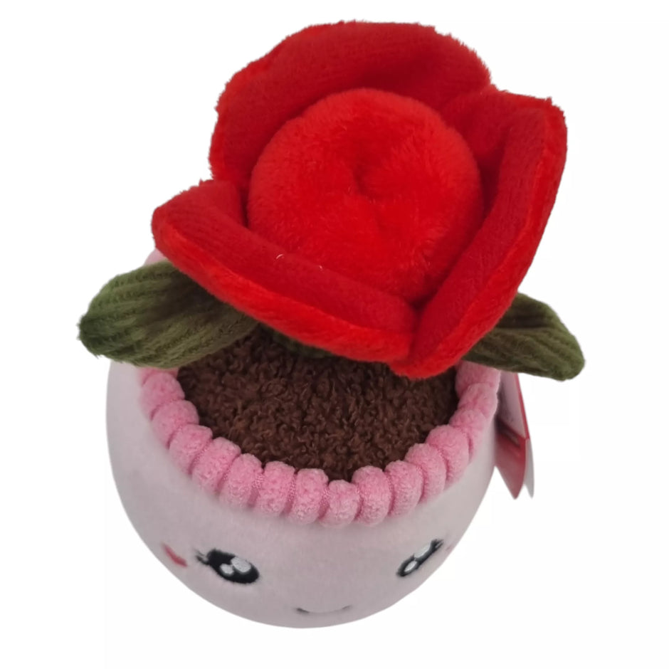 Pliušinė gėlė rožė vazone 15 cm